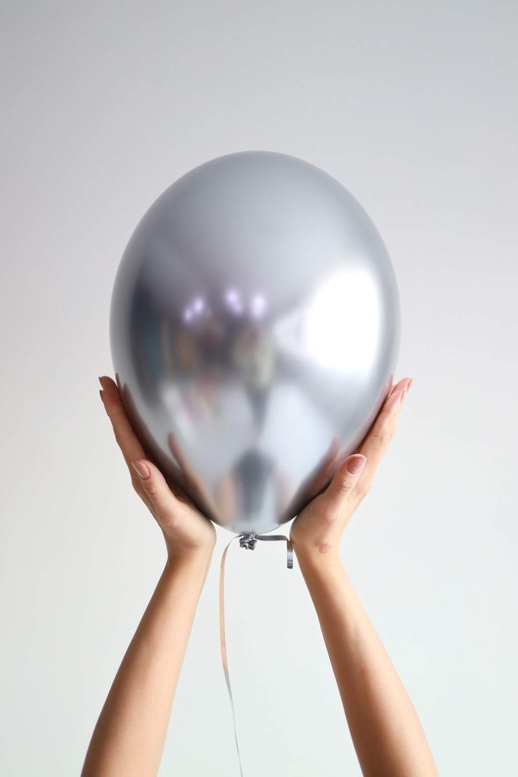 Стандартный шар, серебро хром 36 см