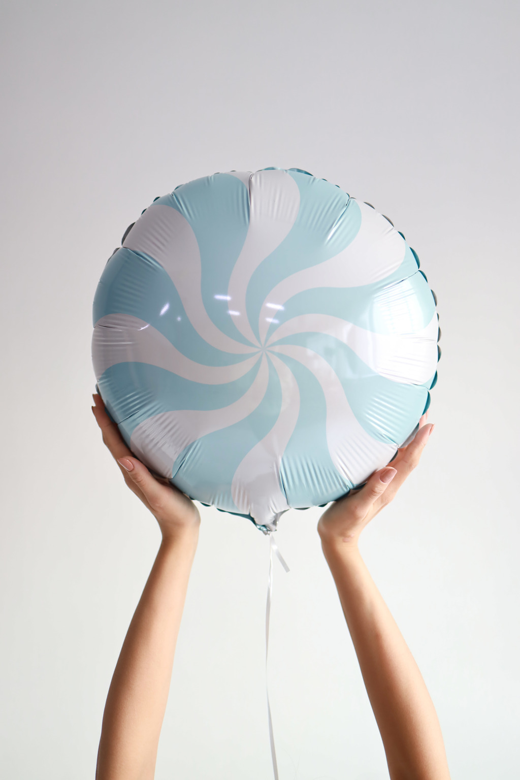 Фольгированный шар "Леденец", голубой, 46 см