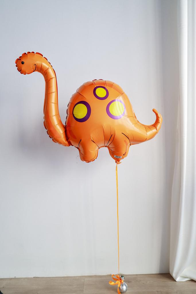 Динозавр Бронтозавр, Оранжевый, 112 см