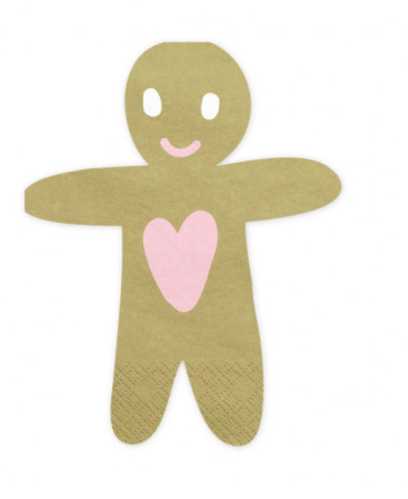 Салфетка "Имбирный человечек", 20 шт