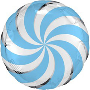 Фольгированный шар "Леденец", голубая, 46 см