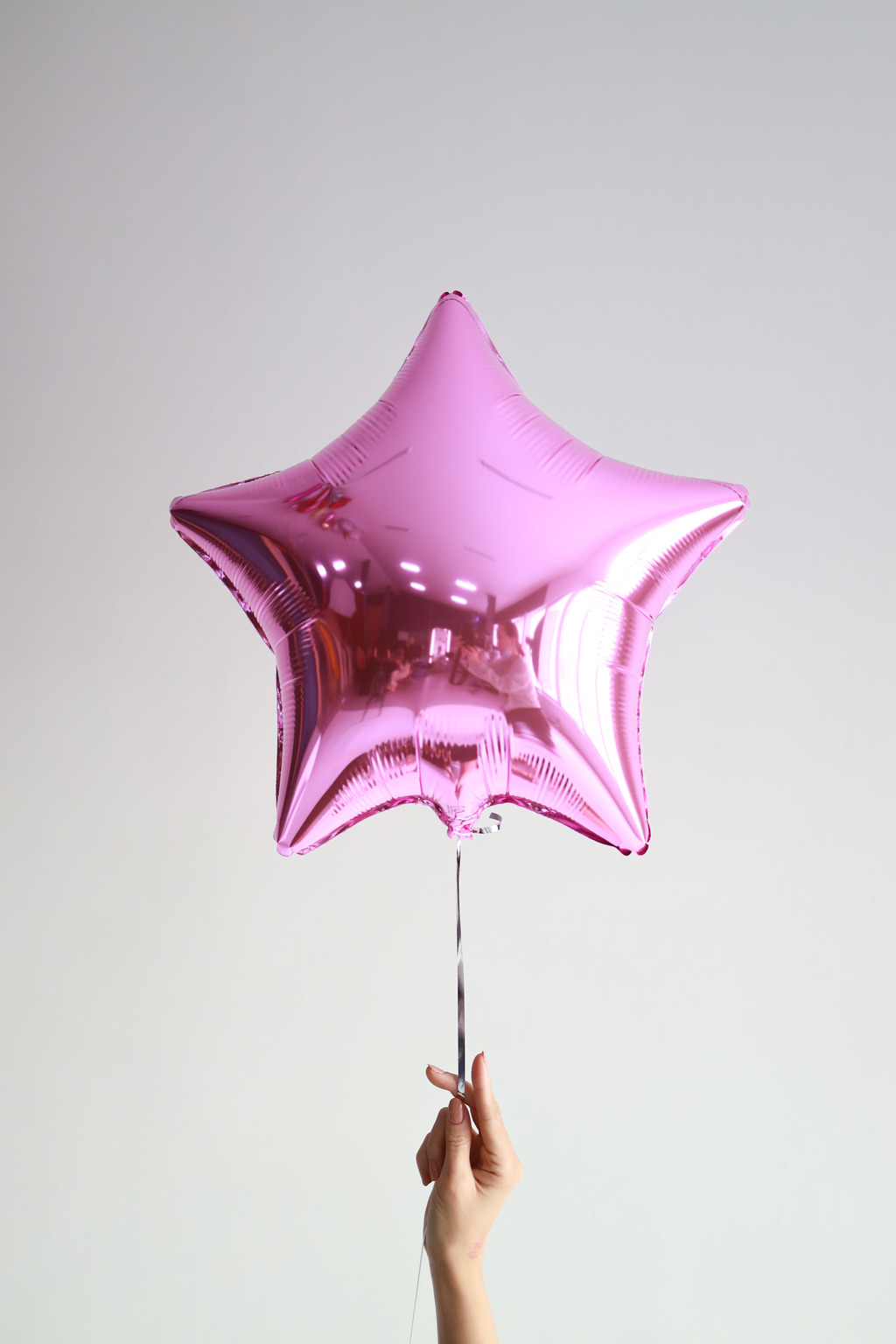 Фольгированный шар звезда, нежно-розовый, 48 см