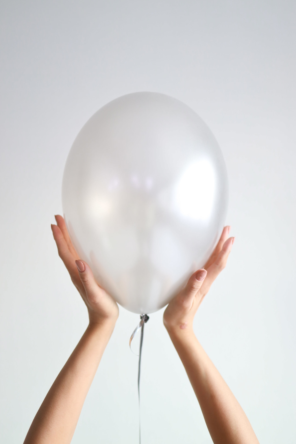 Стандартный шар, металлик, серебро, 36 см