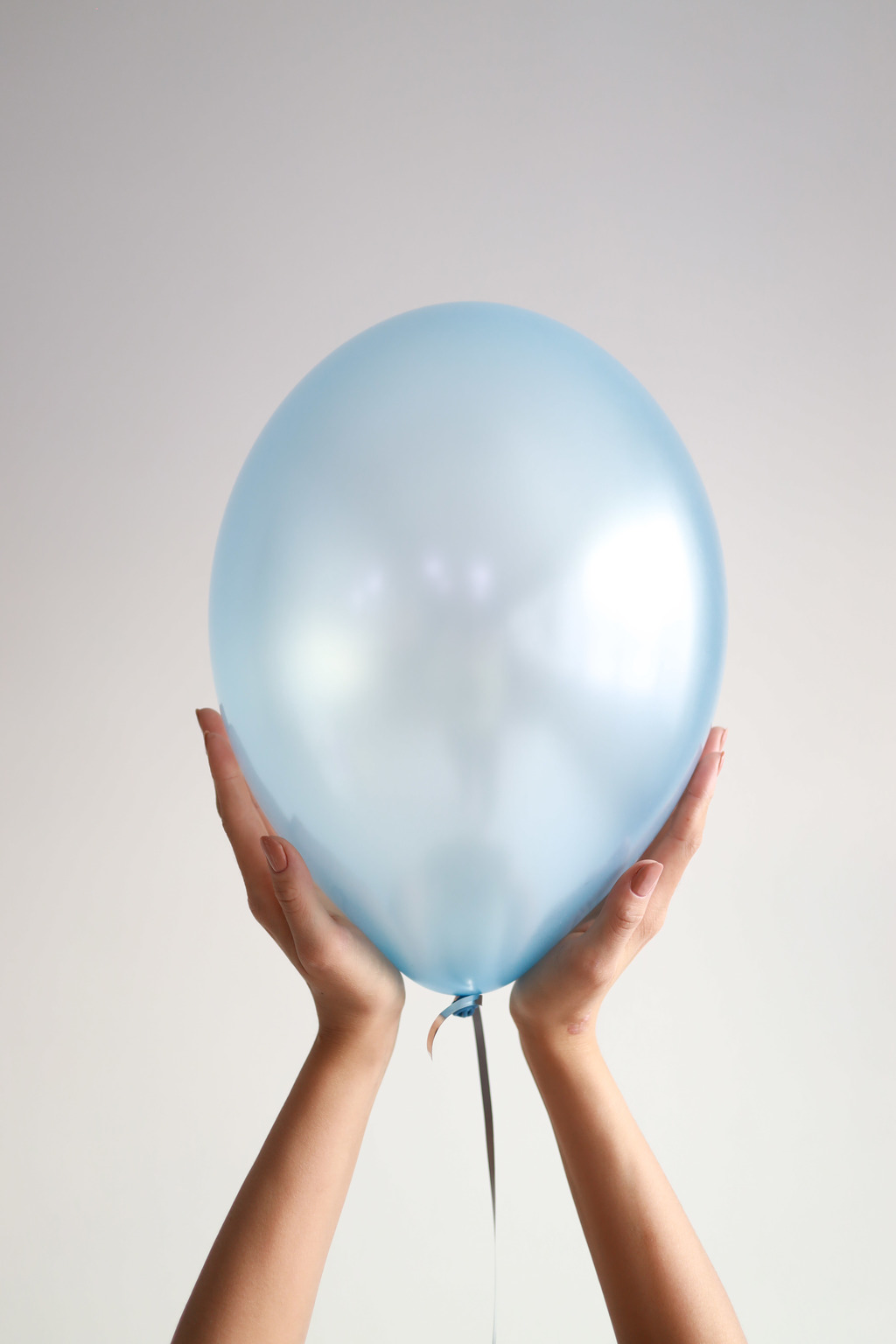 Стандартный шар, металлик, голубой, 36 см