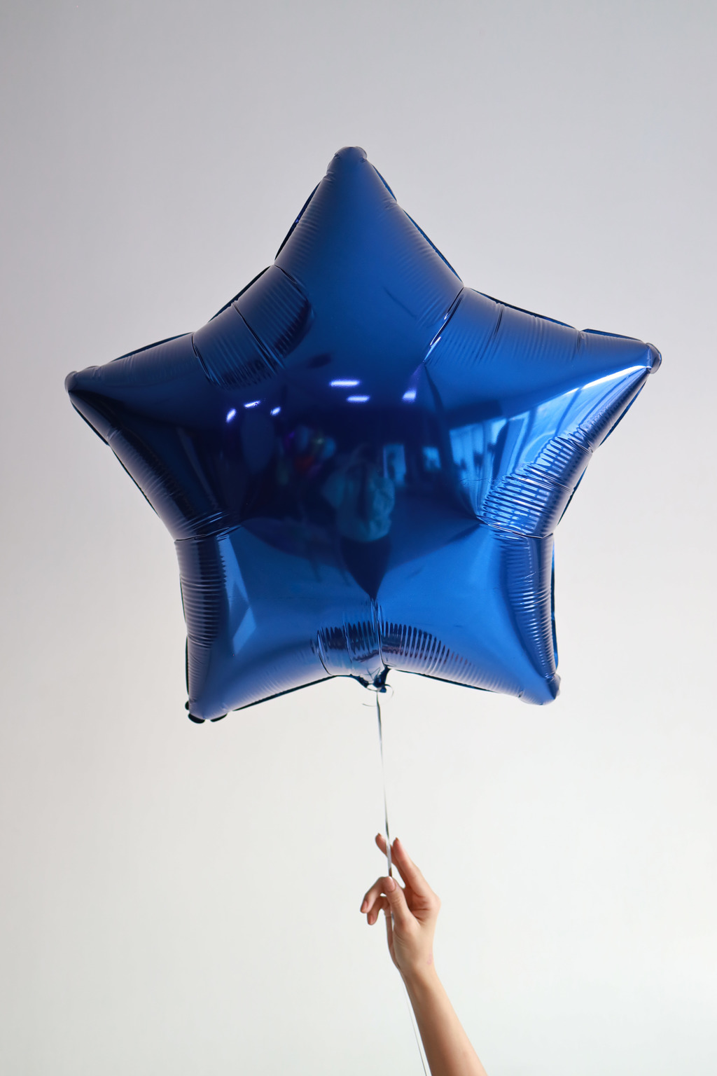 Фольгированный шар звезда, темно - синий, 81 см