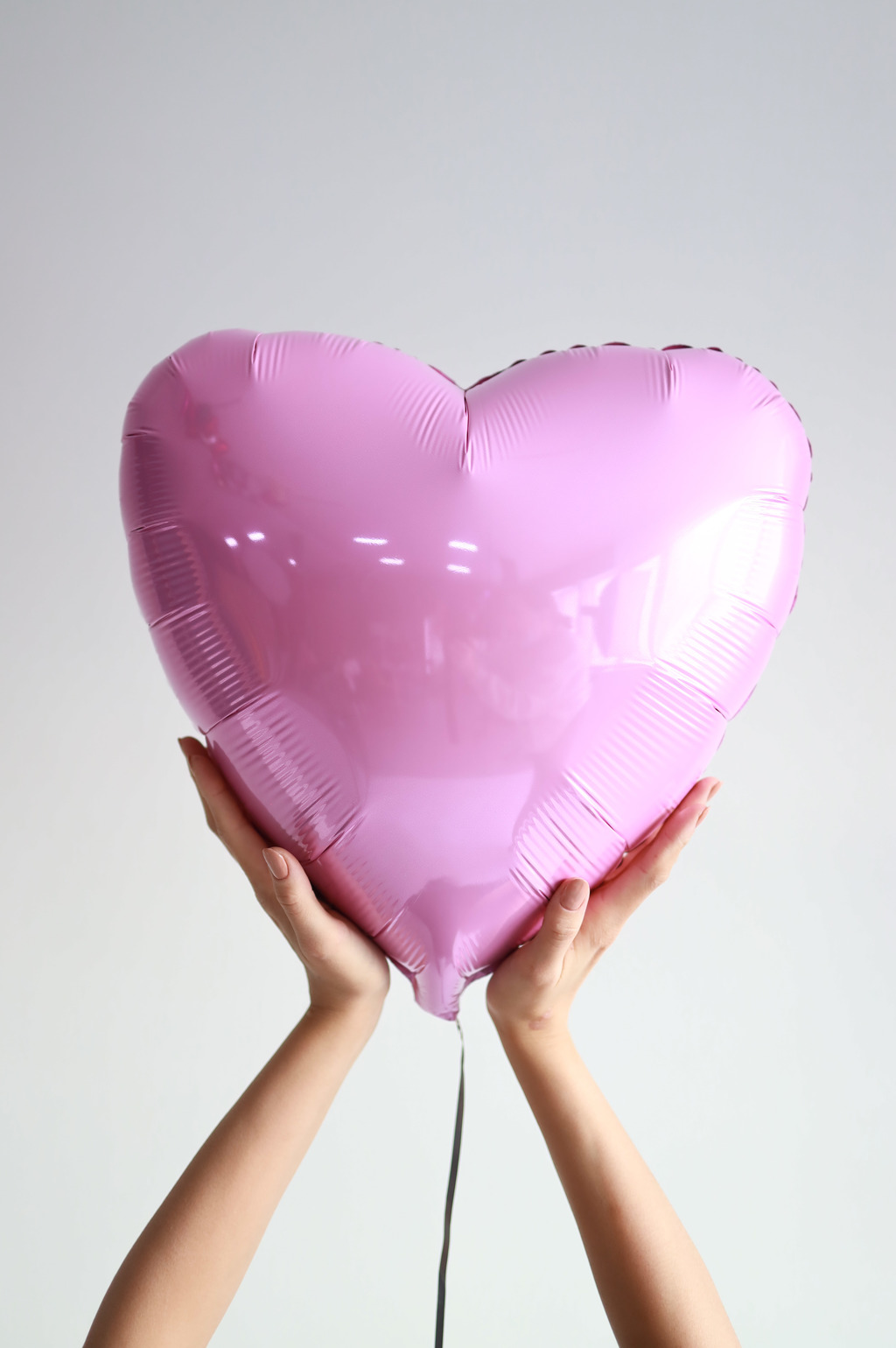 Фольгированный шар сердце, розовый, 48 см