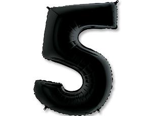 Г 102 см, Цифра Черный  "5"