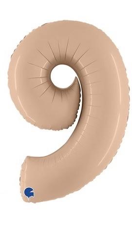 Г 102 см, Цифра, Сатин, Нюдовый "9"