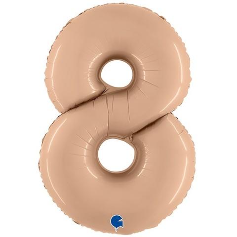 Г 102 см, Цифра, Сатин, Нюдовый "8"