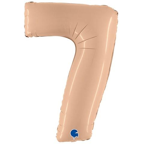 Г 102 см, Цифра, Сатин, Нюдовый "7"