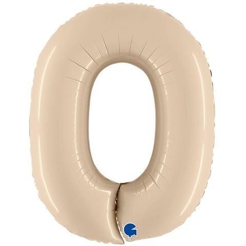 Г102 см, Цифра, Сатин, Кремовый "0"