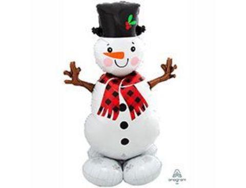 Фигура на подставке, Снеговик, 62"/157 см