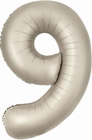 Аг 102 см, Цифра Slim Кремовый, Сатин, "9"