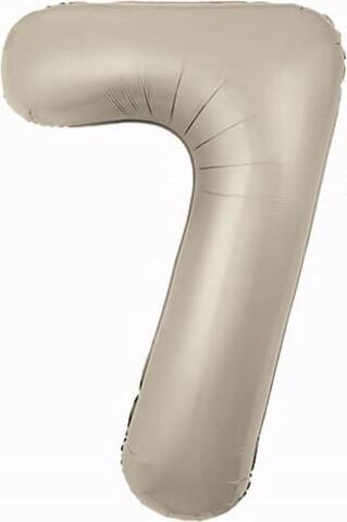 Аг 102 см, Цифра Slim Кремовый, Сатин, "7"