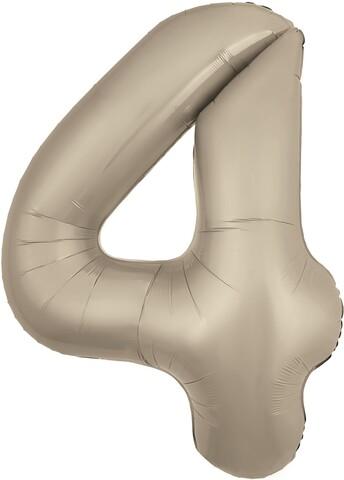 Аг 102 см, Цифра Slim Кремовый, Сатин, "4"