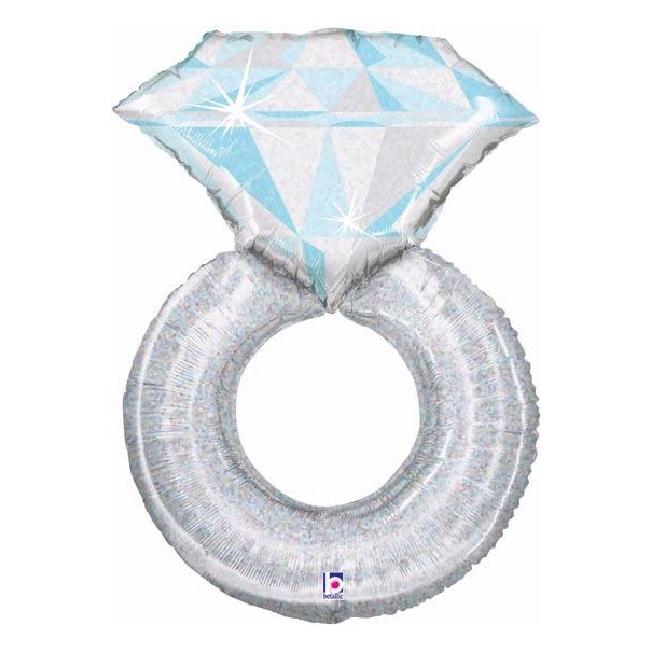 Кольцо с бриллиантом, голография, 97 см