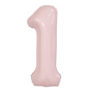 Аг 40''/102 см, Цифра Slim Пыльная роза "1"