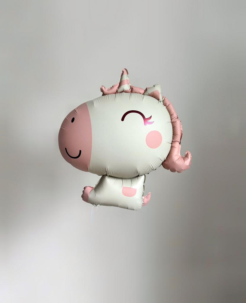 Единорог, розовый, 65х79 см