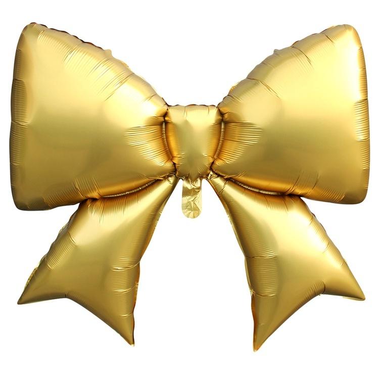 Бант, Сатин, Золотой, 99 см