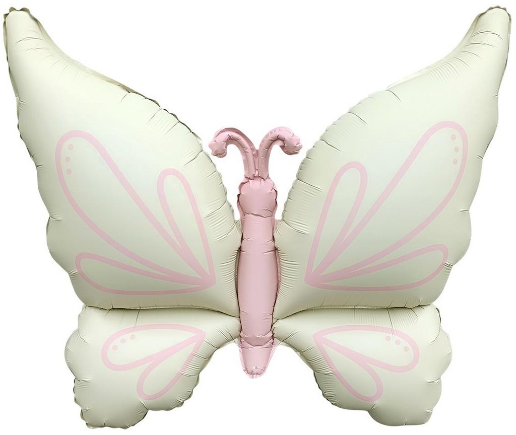 Бабочка нежная, Сатин, Кремовый, 94 см,