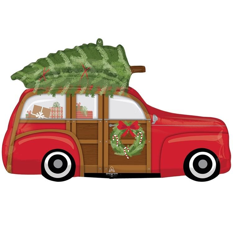 Машина с елкой, 81*50 см