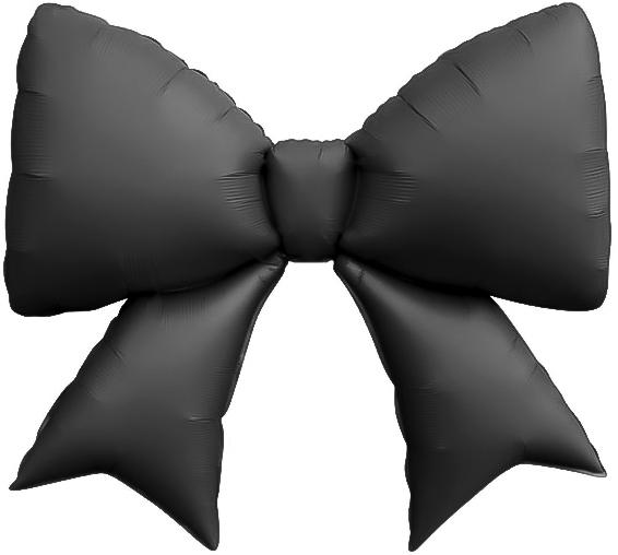 Бант, Сатин, Черный, 99 см