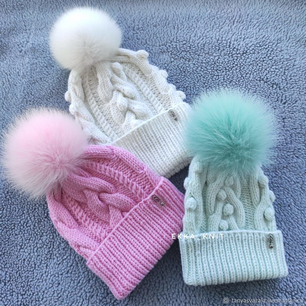 Описание вязания Шапочка " Braide_mix_hat"