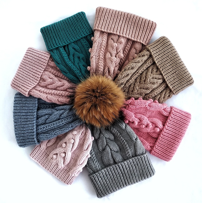 КОМБО МК Шапочка " Braide_mix_hat" + Варежки «Мимоза»