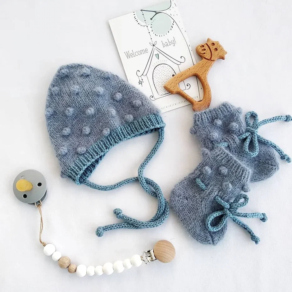 КОМБО МК шапочка "Горошки" + "Носочки Горошки"