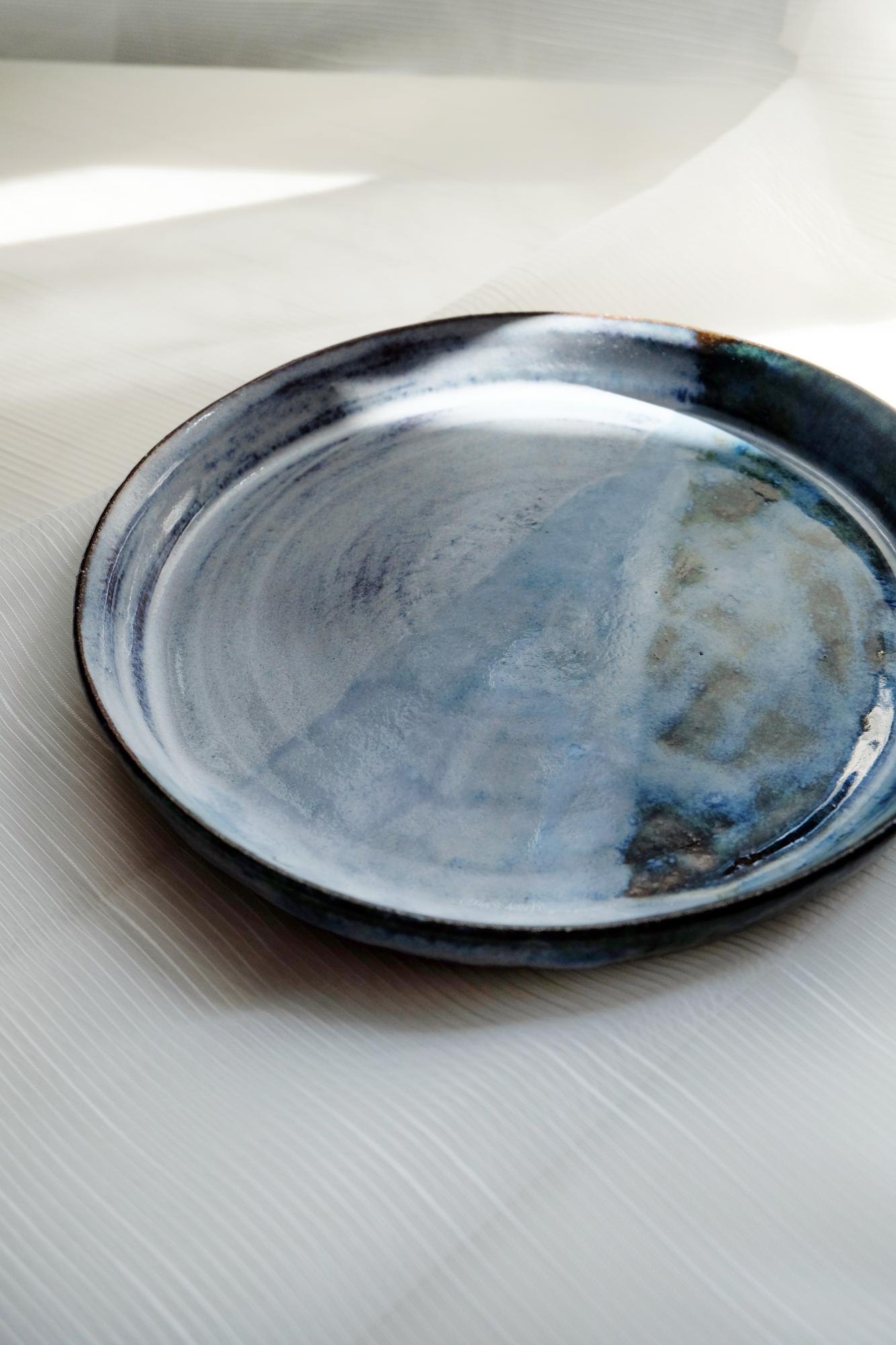 Керамика ручной работы тарелка Черничные ночи 18,5 см HURMA