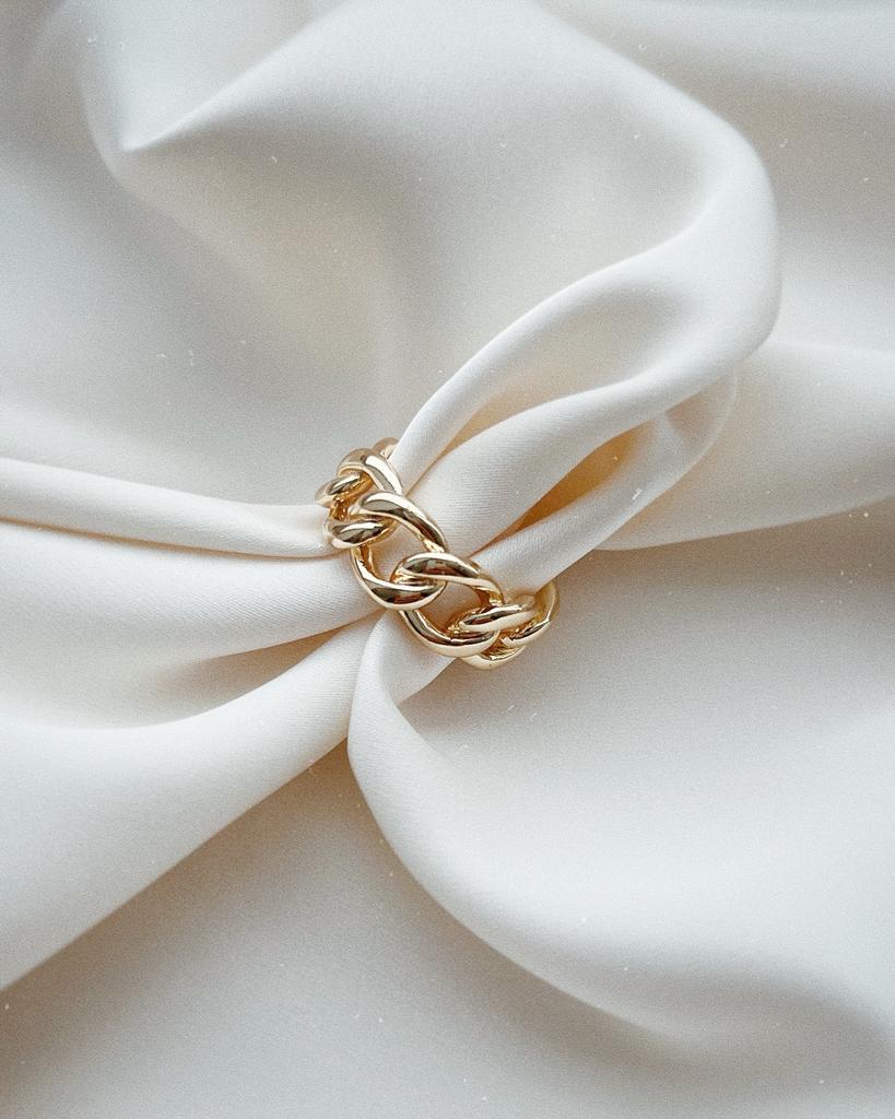 Кольцо с плетением (позолота)