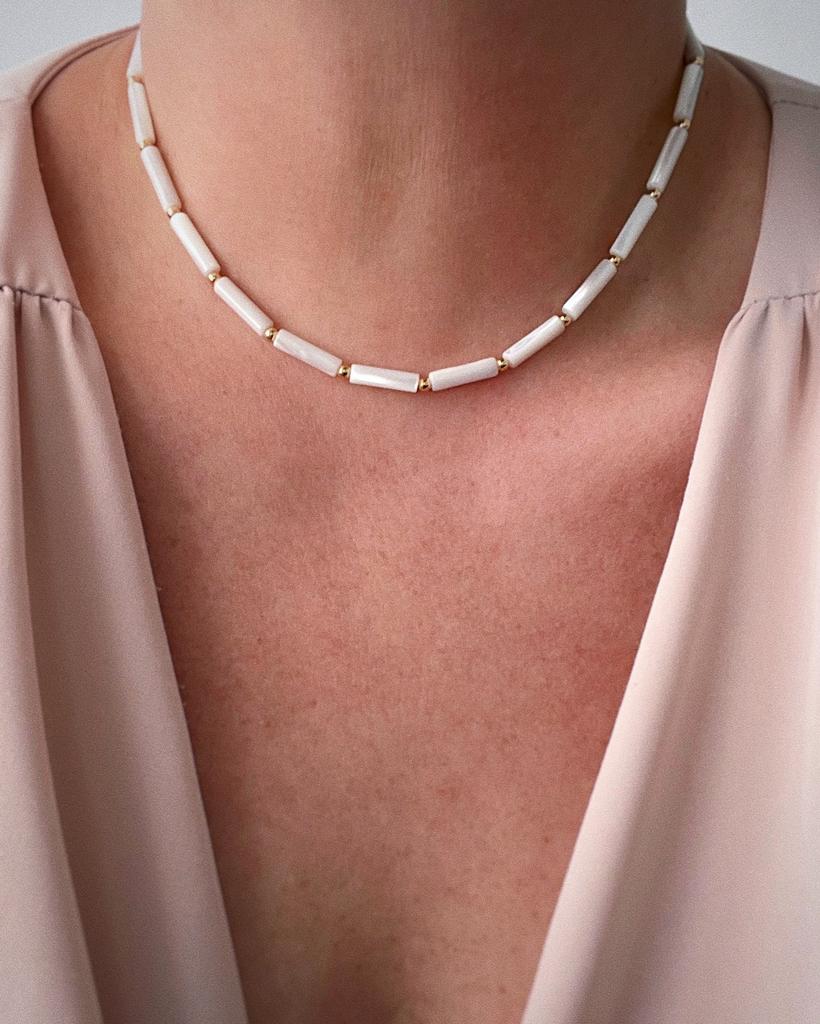 Чокер из перламутра (позолота)