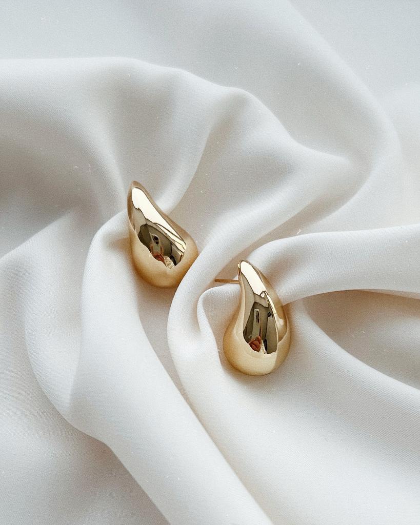 Серьги - капли (позолота)