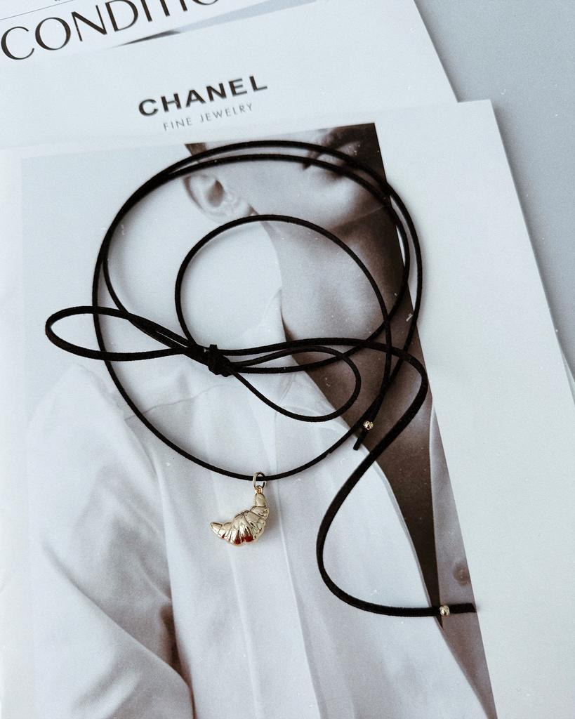 Чокер с круассаном (позолота)