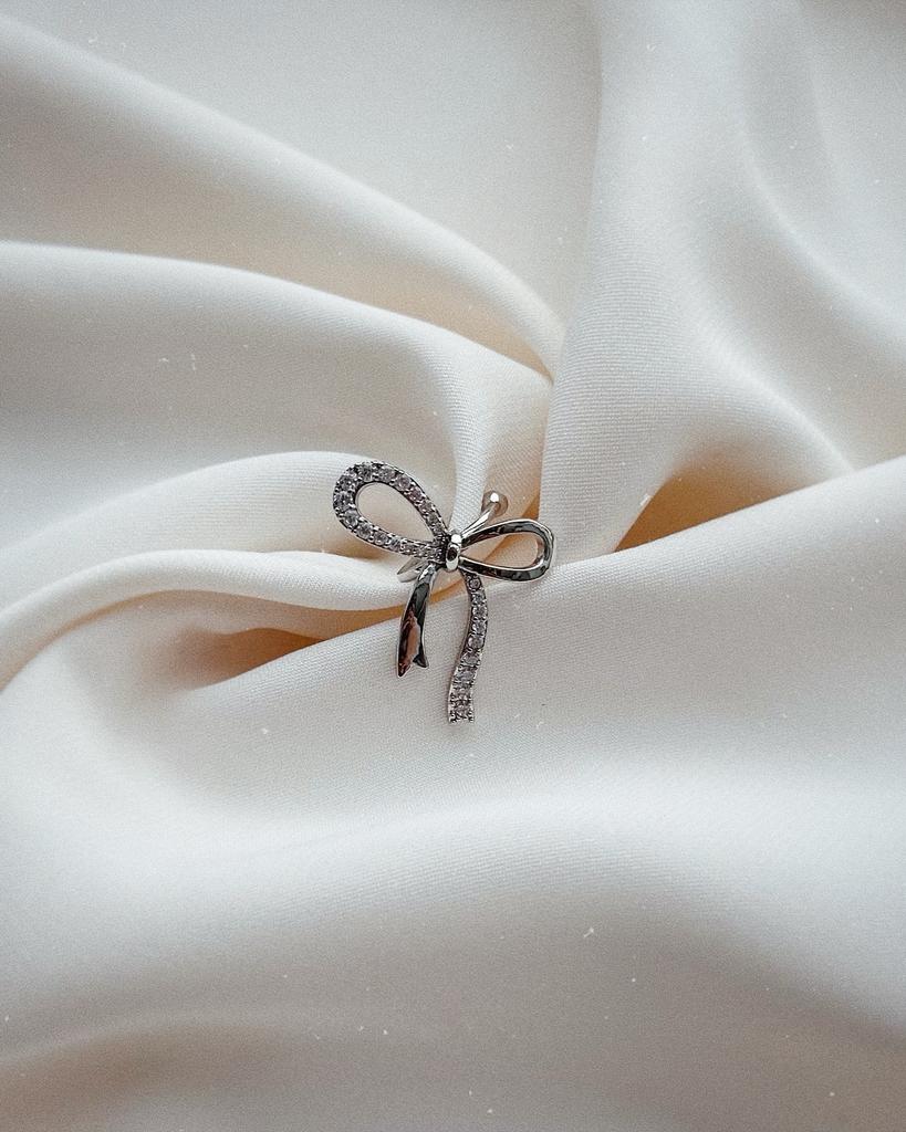 Кафф с бантиком (родий)