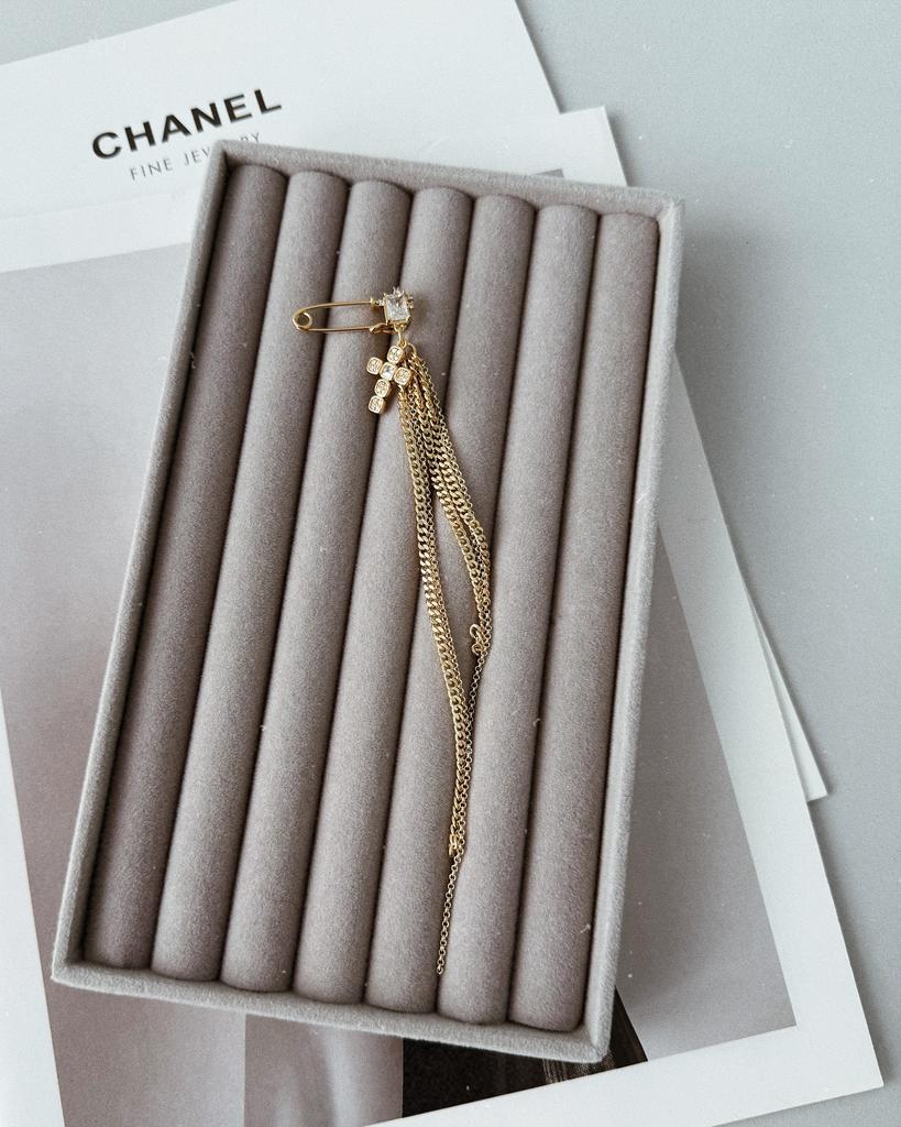 Булавка с крестом (позолота)