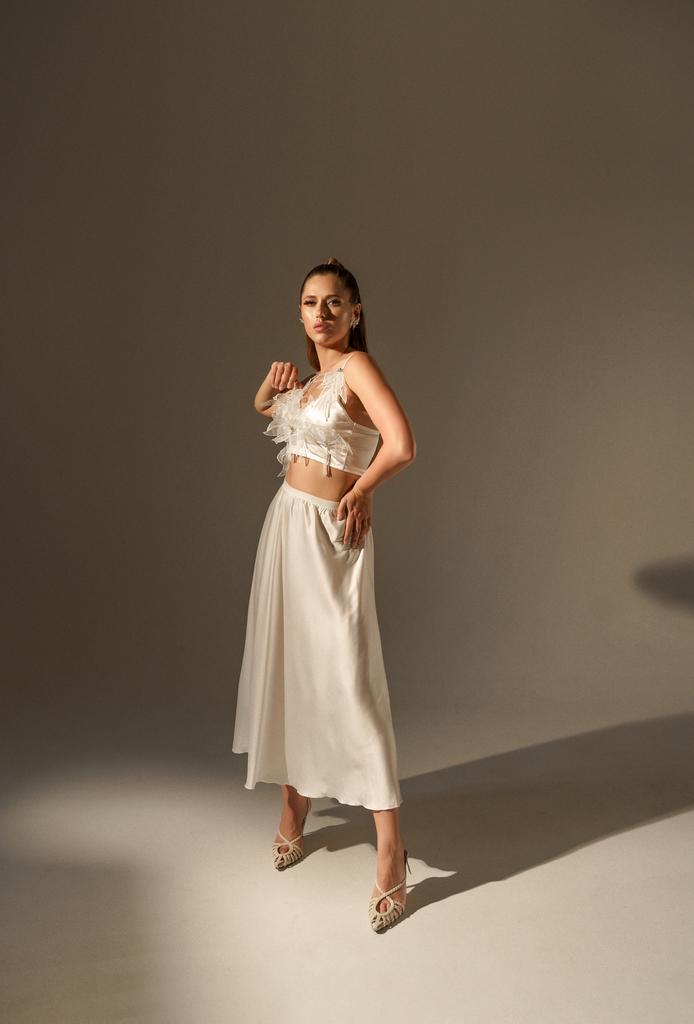 Юбка  maxi шёлковая