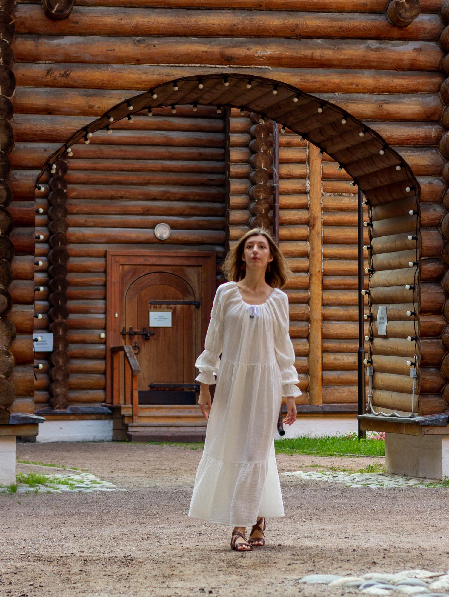 Платье Ophelia из муслина белое