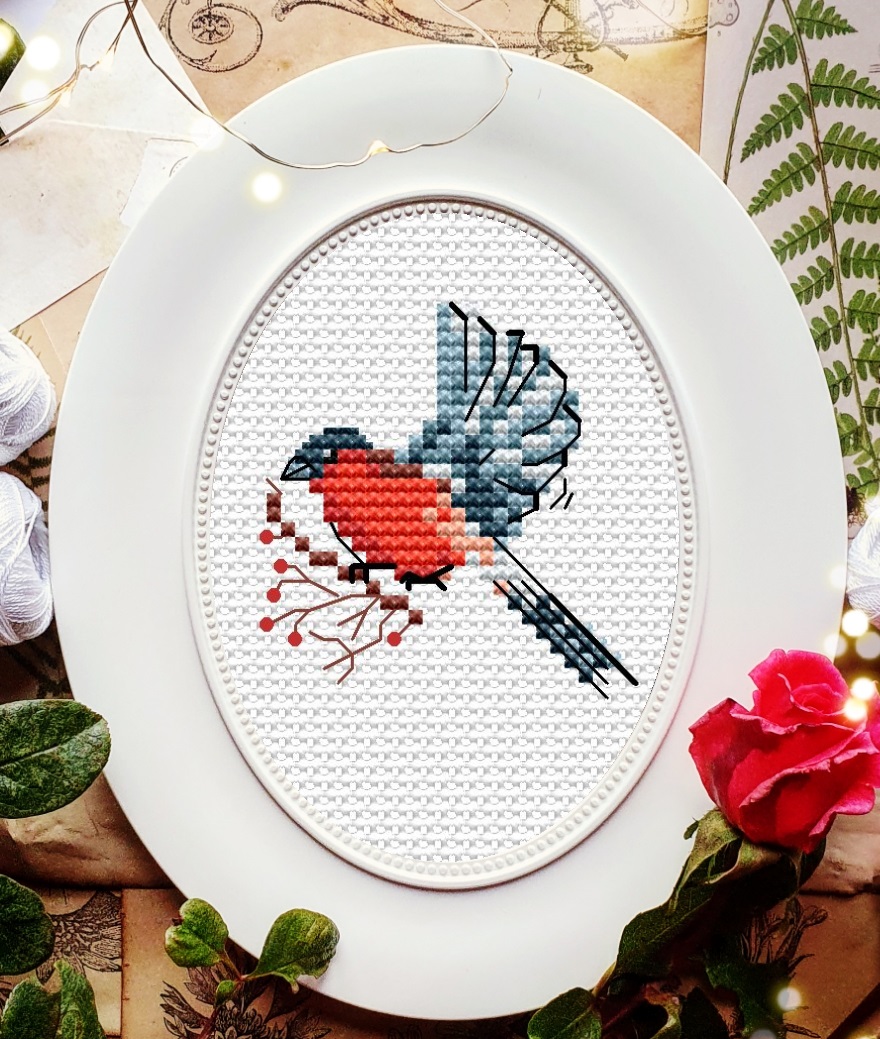 Схема вышивки "Снегирь 1 мини" (26х27 кр.)