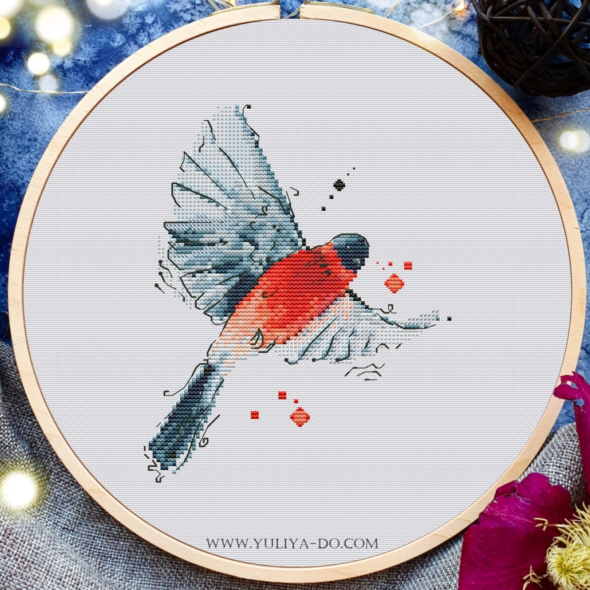 Схема вышивки "Снегирь 3" (78х96 кр.)