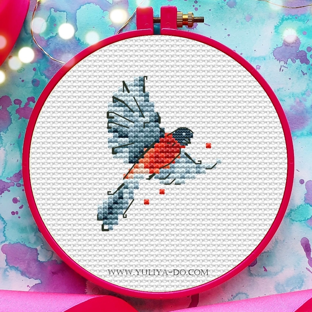 Схема вышивки "Снегирь 3 мини" (24х30 кр.)