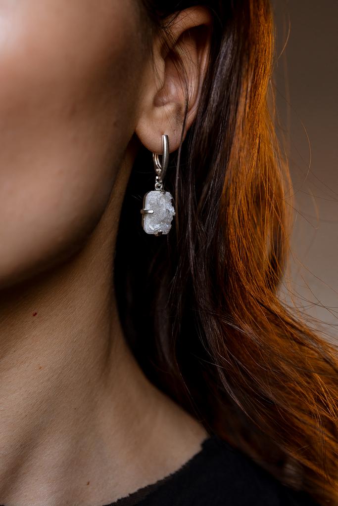 Серьги с горным хрусталем