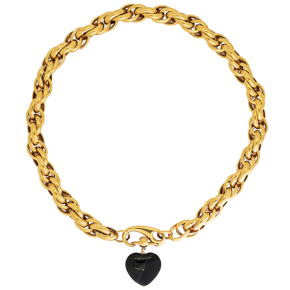 Двусторонний чокер AMOUR с агатом