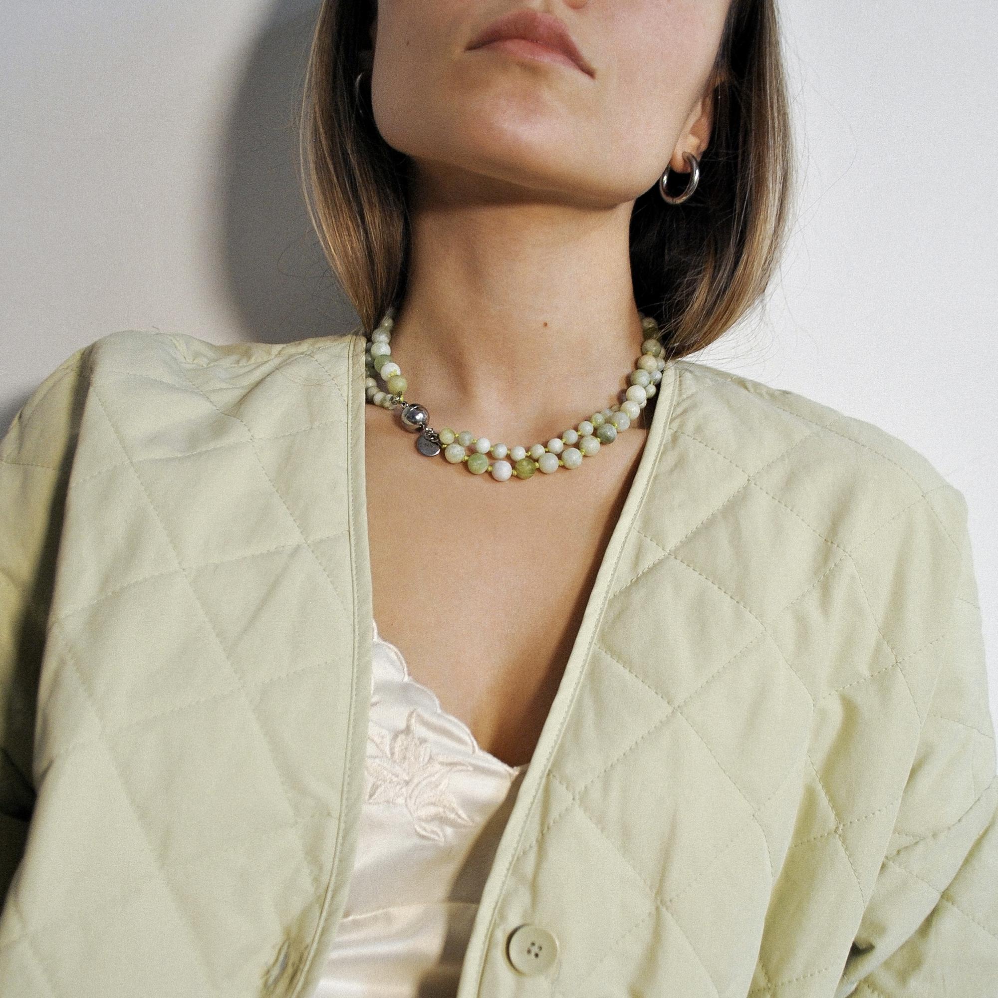 Чокер PISTACHE из нефрита