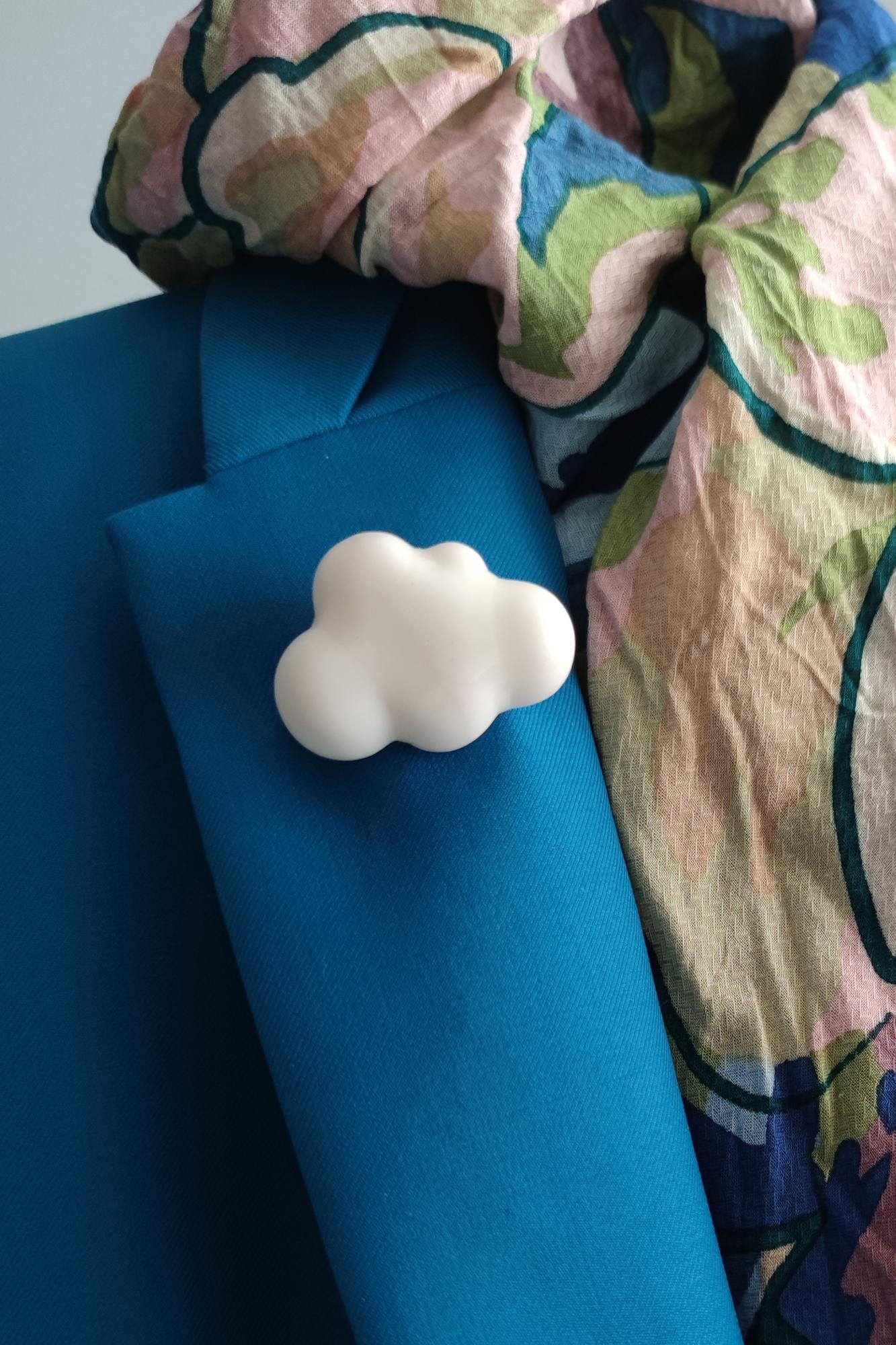 брошь ОБЛАКО В ПРОЗРАЧНОЙ МАЙКЕ /малое/