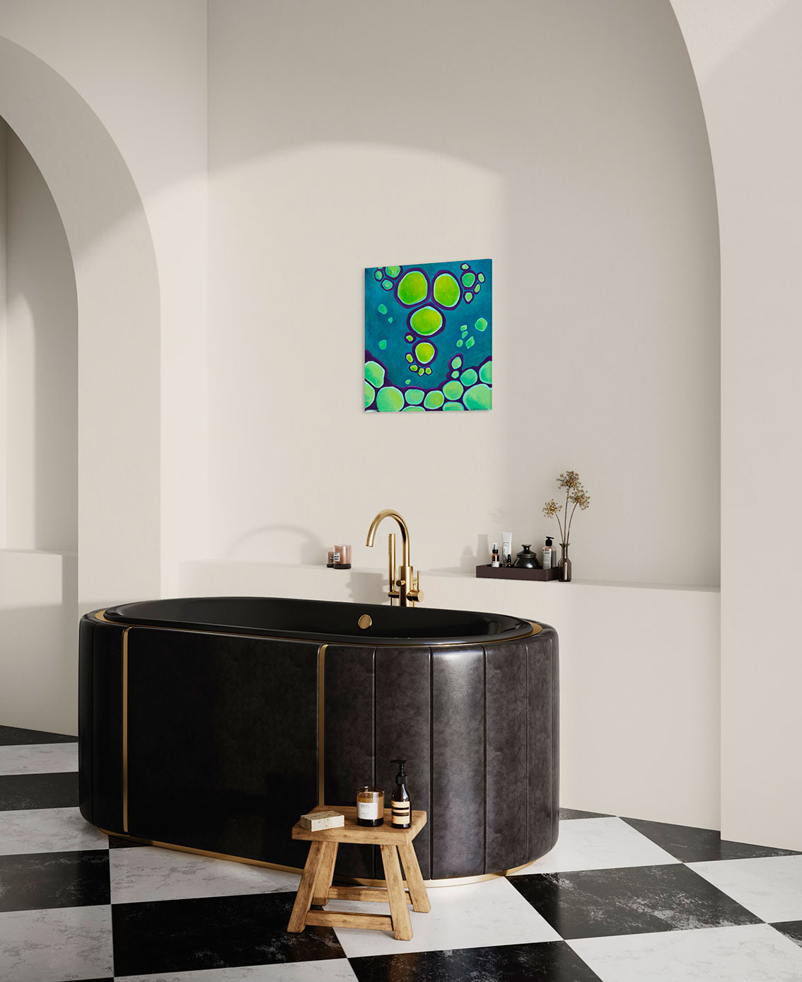 Картина со смыслом, абстракция "В потоке 9", маслом на холсте 60х60 см, YAPOTAPOVA