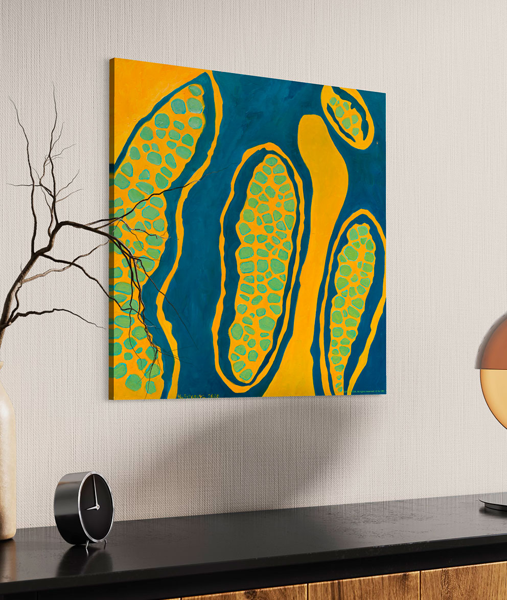 Картина со смыслом, абстракция "В потоке 8", маслом на холсте 60х60 см, YAPOTAPOVA