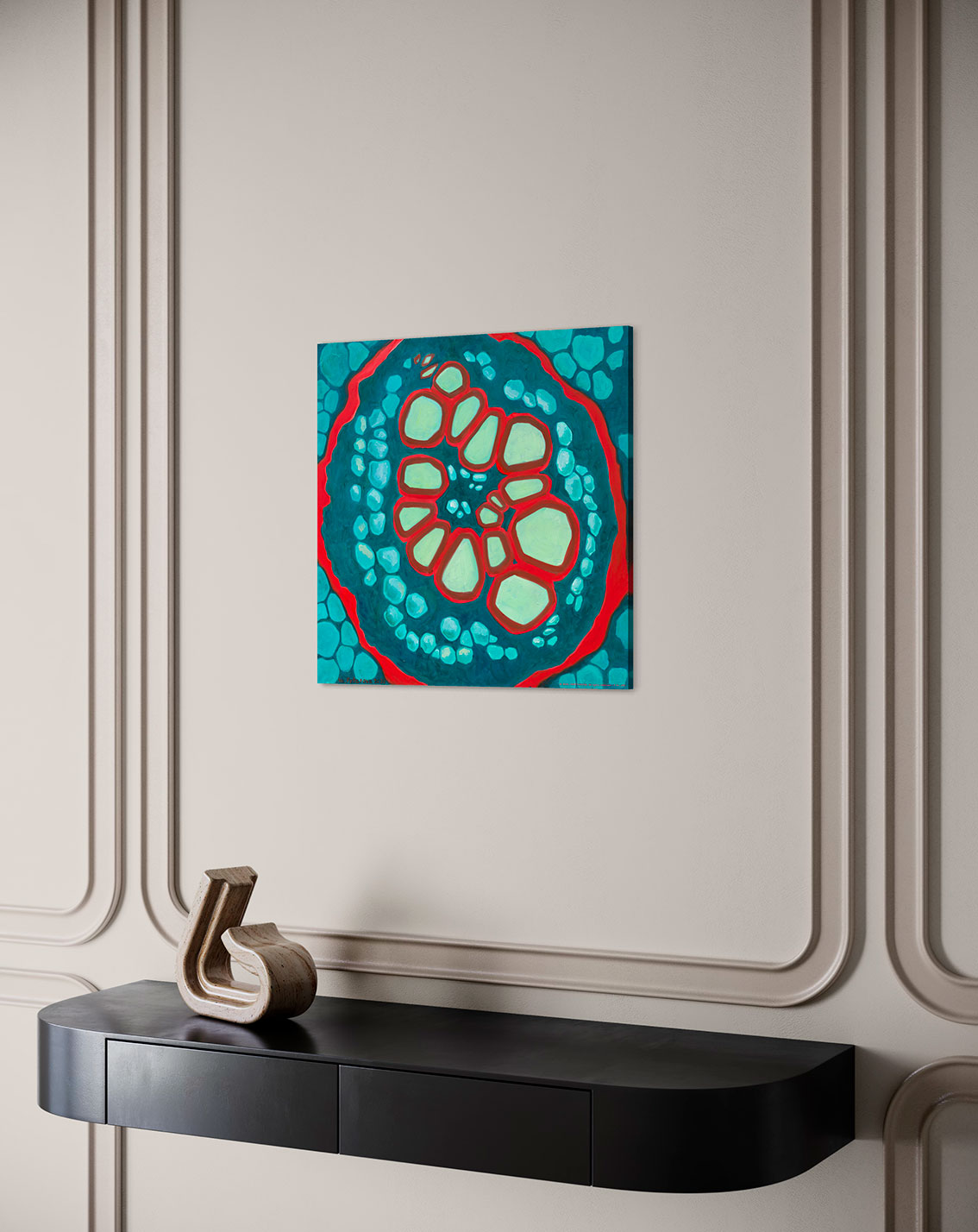 Картина со смыслом, абстракция из серии "В потоке 7", маслом на холсте 60х60 см, YAPOTAPOVA