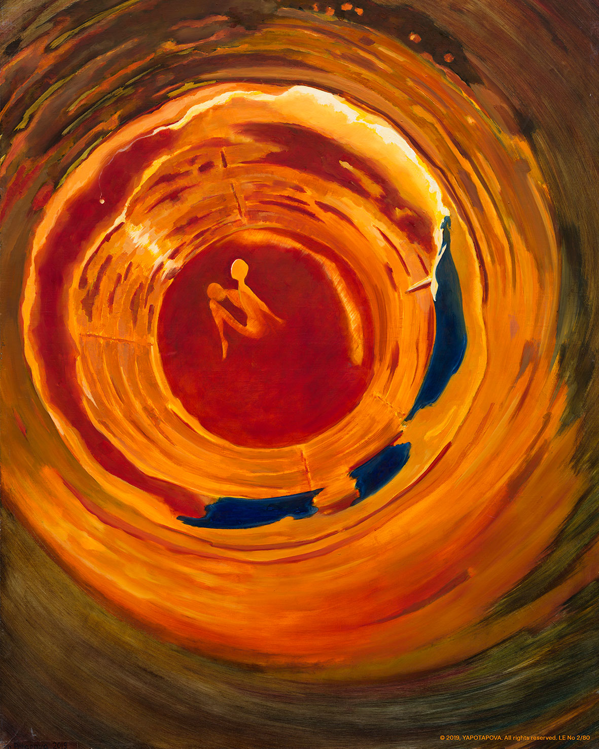 Картина со смыслом, круговорот "Встреча", маслом на холсте 130х100 см, 2018, YAPOTAPOVA