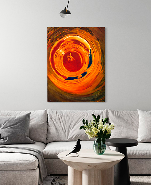 Картина со смыслом, круговорот "Встреча", маслом на холсте 130х100 см, 2018, YAPOTAPOVA